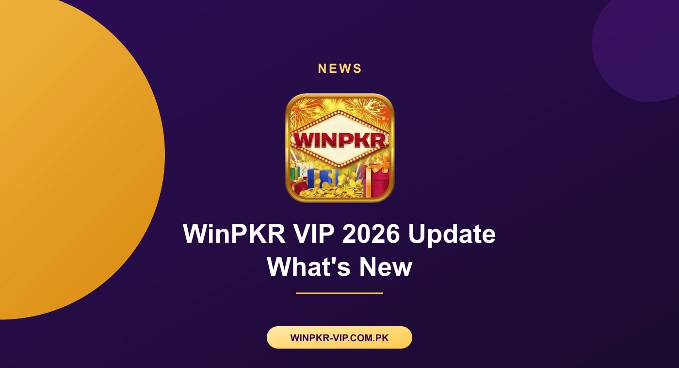WinPKR VIP 2026 Update Android phone screen showing the WinPKR VIP app open right after installing the 2026 update