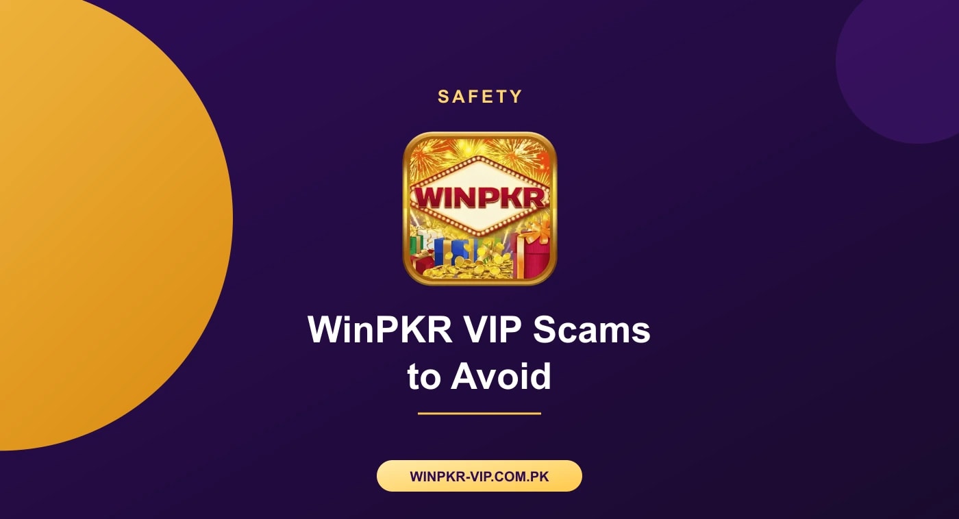 WinPKR VIP Common Scams Smartphone showing a suspicious message warning about winpkr vip scams targeting app users
