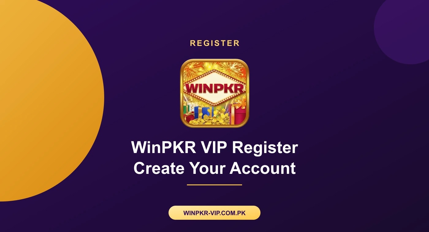 WinPKR VIP registration screen Person completing the WinPKR VIP register form on a smartphone before tapping submit