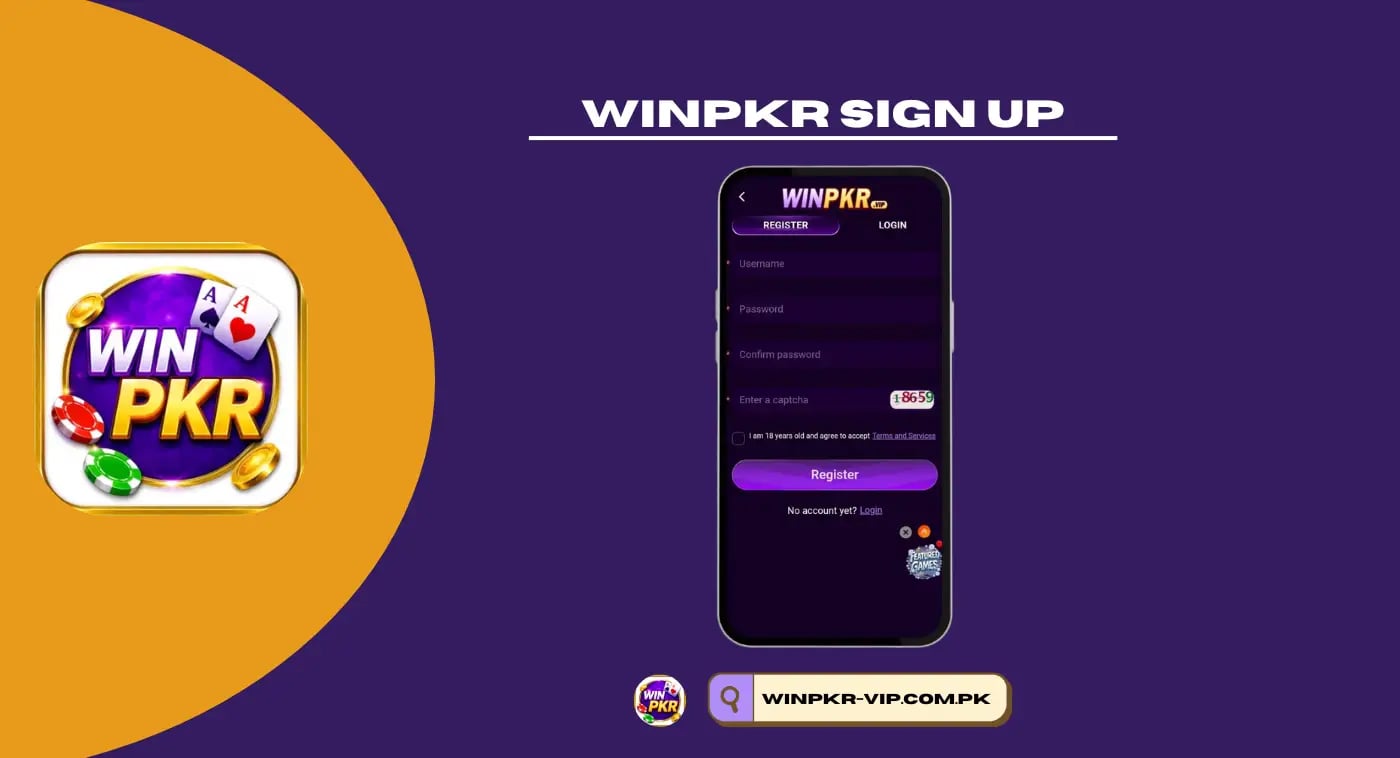 Sign up on WinPKR Create a new WinPKR account with email and phone number